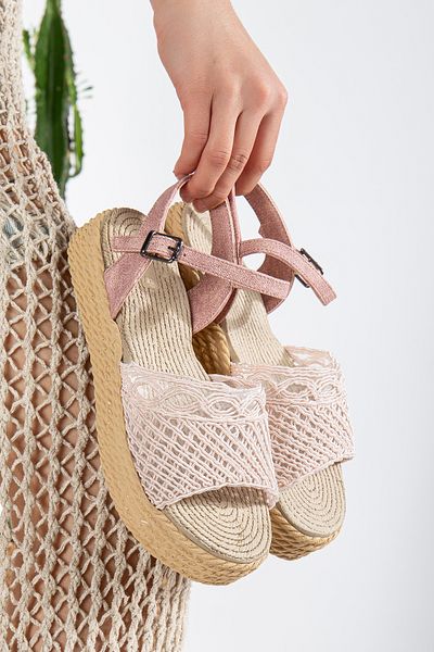 Hvz Straw Filling Sole Slippers Knitted Detailed Summer Beach Slippers and Casual Sandals - Get Number 1 Bigger -