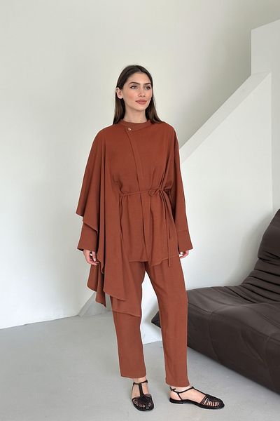 My Blog Tile Flounce Kimono Set - 8739