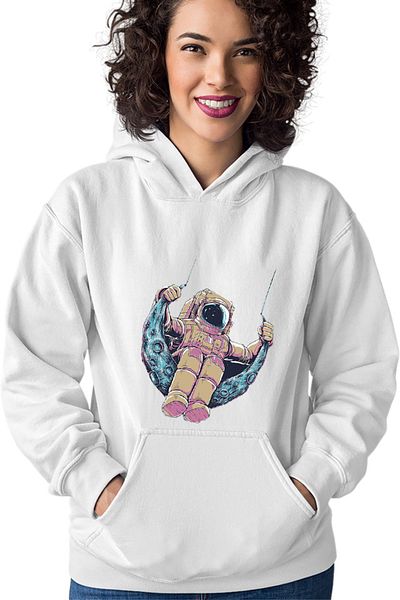 OEM Women's Hoodie NASA Astronaut Seesaw Moon Hubble Stars Universe Infinite