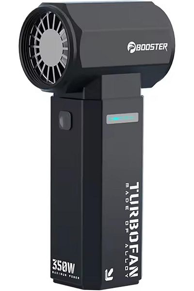 BOOSTER Mini Turbo Fan – 4-Speed Modes Portable Air Blower for Cleaning & Drying