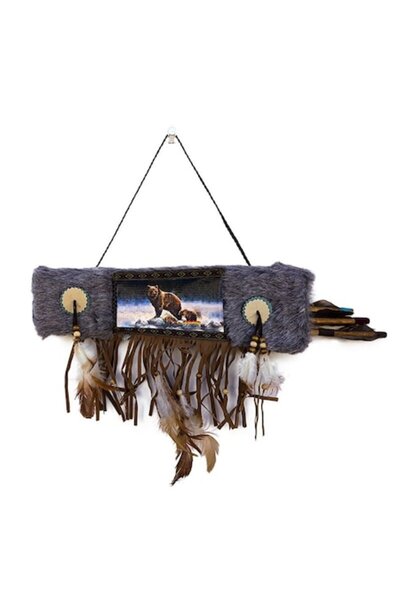 OEM Pictură în formă de tolbă cu săgeți, decorată cu blană și mărgele M4, 41x...