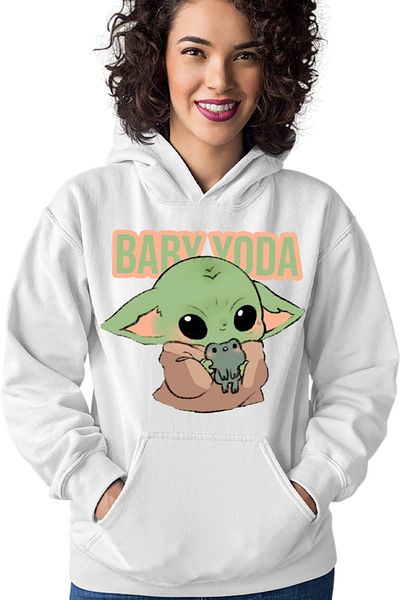 OEM Women's Hoodie Baby Yoda Frog Small Cute Pillow