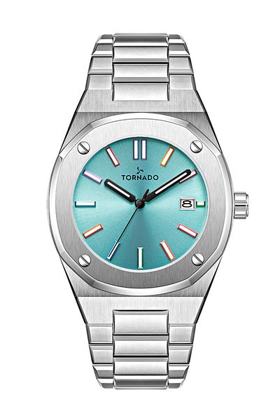 Tornado AURORA TWILIGHT Men's Analog Light Blue Dial Watch - T23003-SBSL