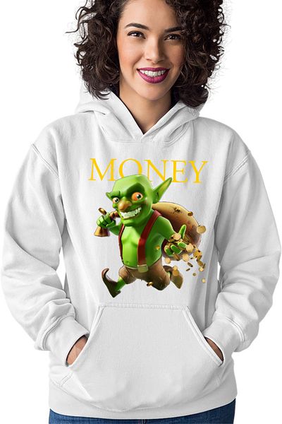 OEM Women's Hoodie Clash of Clans Money Monster Collect Economy
