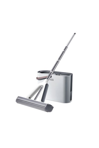 Pro Clean Official Flat Mop & Bucket Set – Self-cleaning Brush, Wash & Dry System, 2 Microfiber Pads