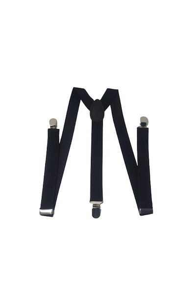 OEM Bretele Negre, unisex, cu inchizatori metalice, 25 mm
