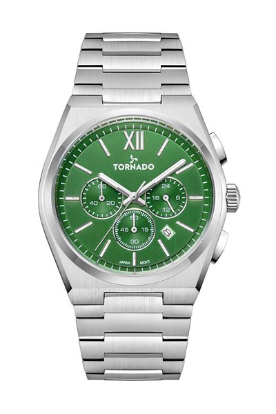 Tornado Aurora Nova Men's Multi Function Green Dial Watch - T24105-SBSH