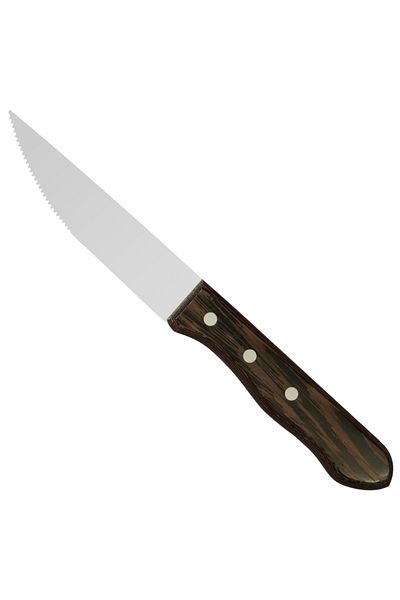 HENDI Nóż do steków ząbkowany nierdzewny uchwyt drewniany WENGE dł. 125 mm - 841143