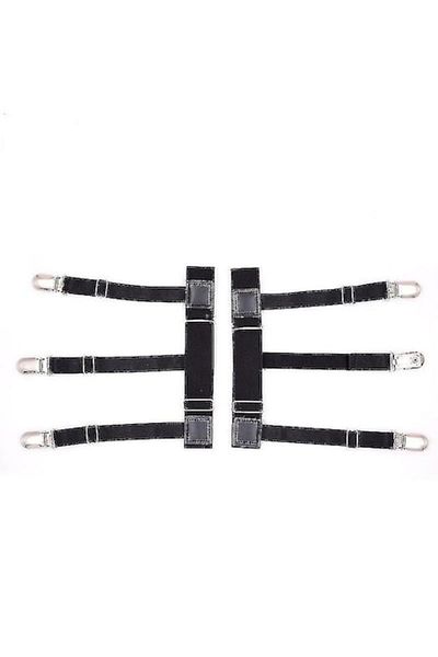 OEM Suspender Braces, Anti-Slip/Folding, Metal Clips, Black
