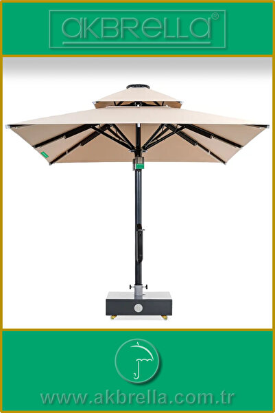 Akbrella 600x600 Mega Teleskopik Cafe & Bahçe Şemsiyesi 100mm