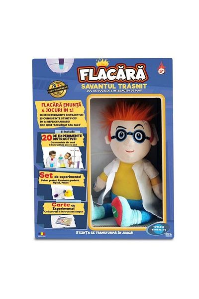 divendi-ro Interactive plush board game "Flame - The Transfixed Scientist", size 28x12x38cm, multicolored