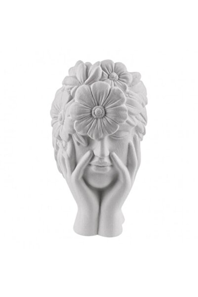 OEM Ceramic Vase in the Shape of a Woman's Bust with Flowers