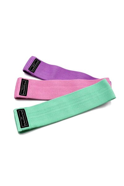 OEM Set 3 resistance fitness bands, Polyester/Latex, Multicolor
