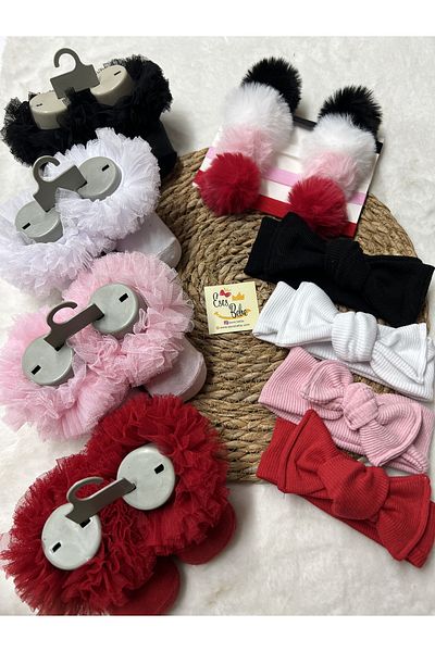 ESES BEBE Set șosete bandana pentru fetiță