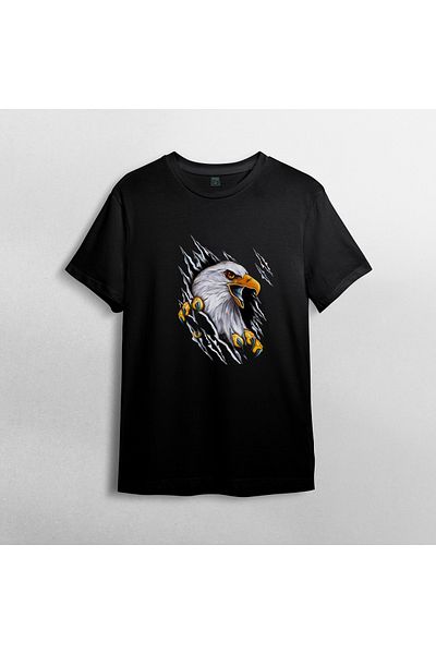 Pixxa Kartal Eagle Unisex 100% Cotton Crew Neck T-Shirt Model 3