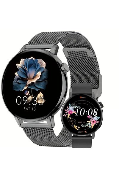 Smart Vibe Smartwatch Wix™ Mini Apel Bluetooth, 1.19” Crystal View, Asistent Vocal, Gps Route Tracking, Black