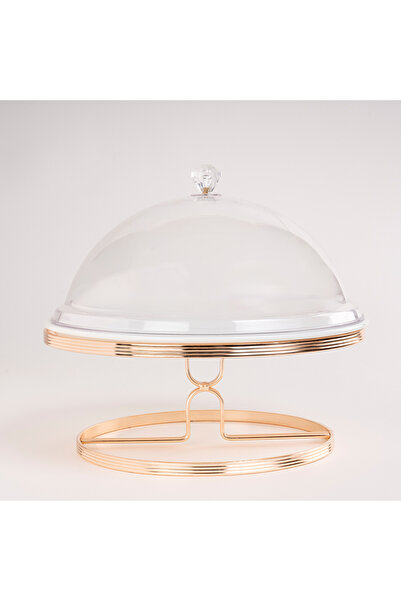 LA MESA طبق كيك دائري مع قبة أكريليك وحامل