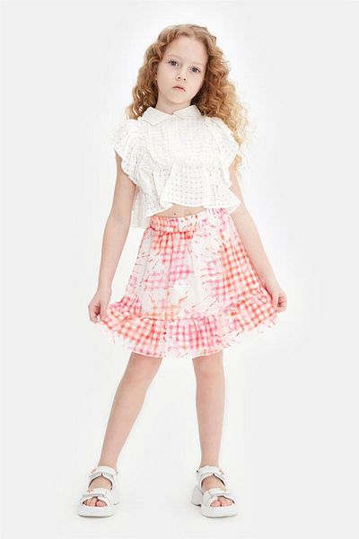 Tyess Girl Patterned Skirt