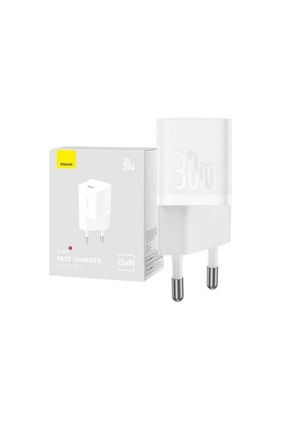 Baseus Încărcător rapid mini GaN5, USB-C, 30W, alb