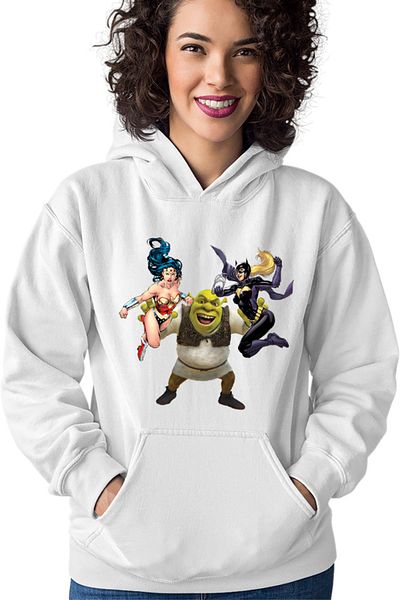 OEM Women's Shrek Wonder Woman Catwoman Super Hero Medieval Era Hoodie