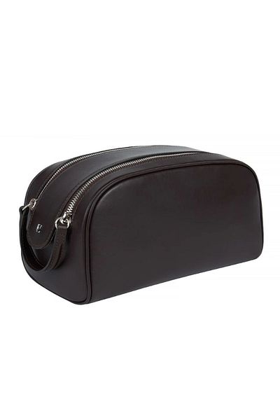 HELMBROOK Winfred Handmade Leather Travel Makeup Bag