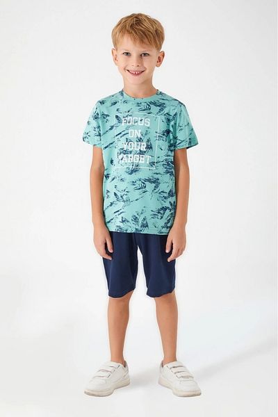 Freshness Arnetta 2566-2 Boy's Short Sleeve Capri Set