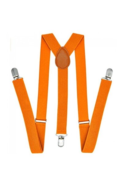 OEM Unisex Suspenders with Metal Fasteners, 2.5cm, Neon Orange