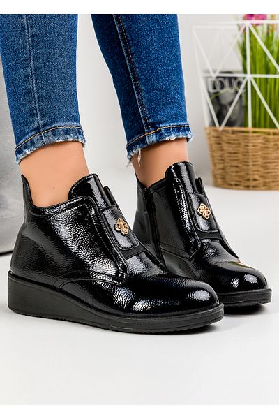 starlike Women's black fur boots A180