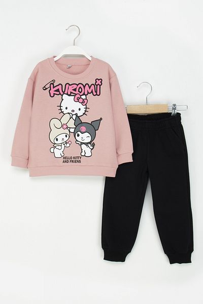 DMB BOYS & GIRLS Girl's Kuromi Tracksuit Set with Elastic Waist Back to School 2-Piece Set