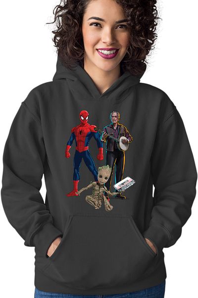 OEM Hanorac Femei Spiderman Music Star Trek Baby Groot