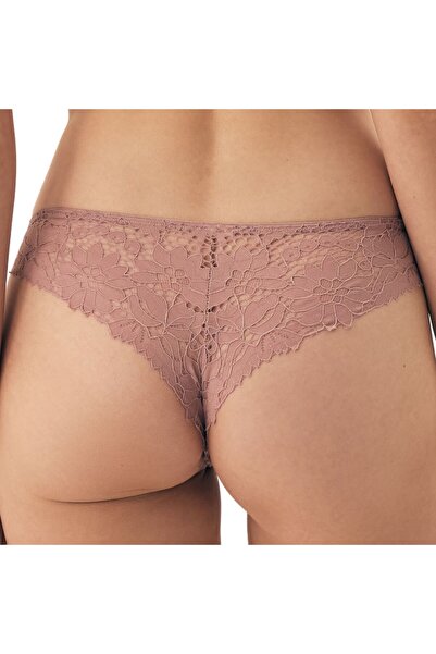 ESOTIQ Chiloți tanga clasici pentru femei cu dantelă florală și pandantiv auriu | Lollipop