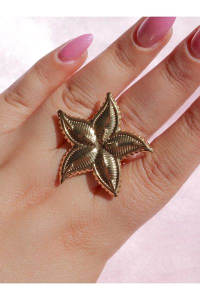 Reorah Collection Golden Starfish Glow Ring
