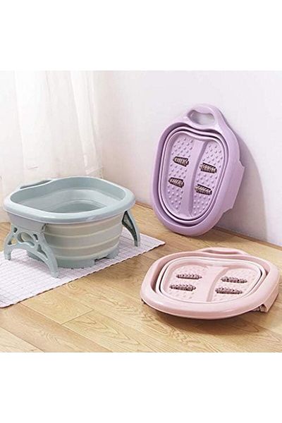 Türkiye Portable Travel Folding Foot Massage Bucket, Feet Spa Wash Basin, Bubbling Wheel Bath-Tub Massage So