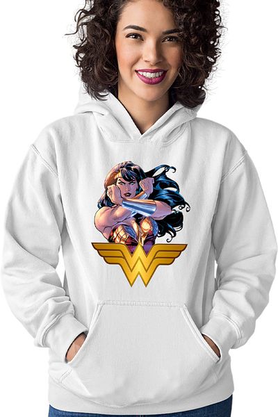 OEM Women's Hoodie Wonder Woman Fight Book Cartoons Animation