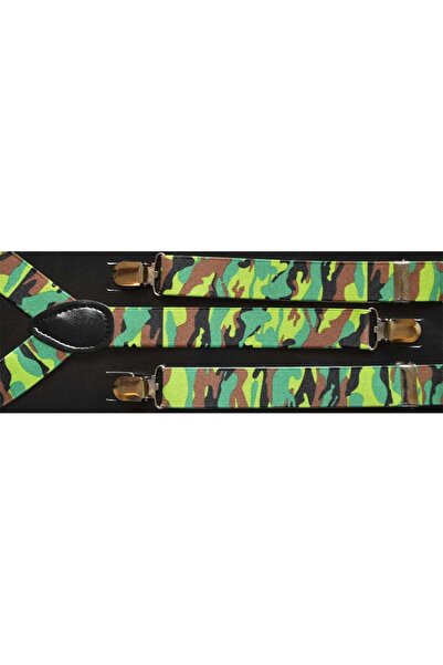 OEM Bretele Unisex, Model Y, Inchizatori Metalice, 25 mm, Imprimeu Camuflaj, Multicolor