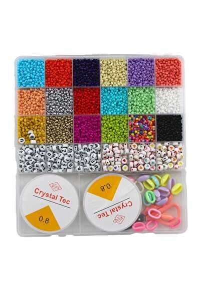 Toybox مجموعة صنع أساور من الخرز الملون وحروف الأبجدية من A إلى Z للأطفال