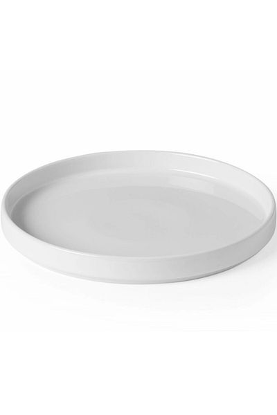 HENDI Farfurie OSLO cu margine înaltă, albă, 240 x 26 mm - set de 6