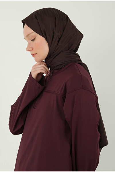 HEQA Jou Desen Jakar Şal Koyu Kahve