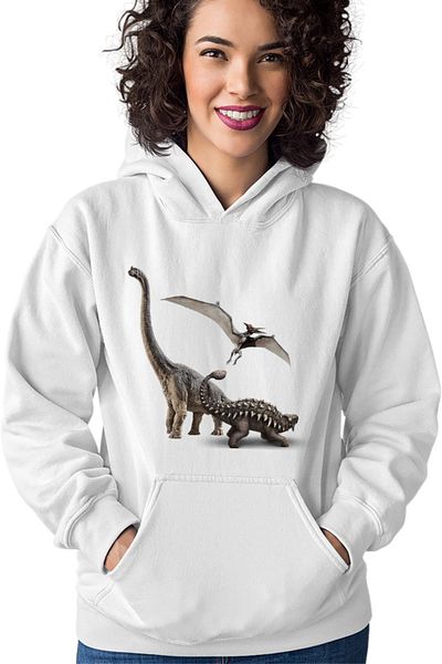 OEM Women's Hoodie Jurassic Park Ankylosaurus Tyrannosaurus Comet