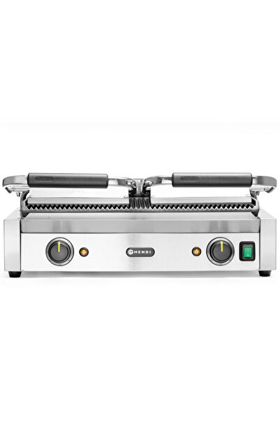 HENDI Kontakt grill kontaktowy ryflowany podwójny 3600W - 263709