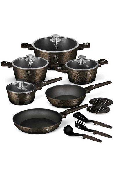 Berlinger Haus Primal Gloss Collection 15-Piece Titanium Cookware Set