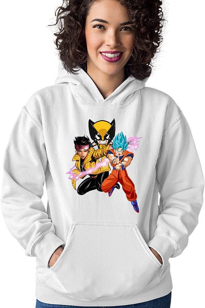 OEM Women's Hoodie X-men Goku Strong Men Avengers Marvel Anime