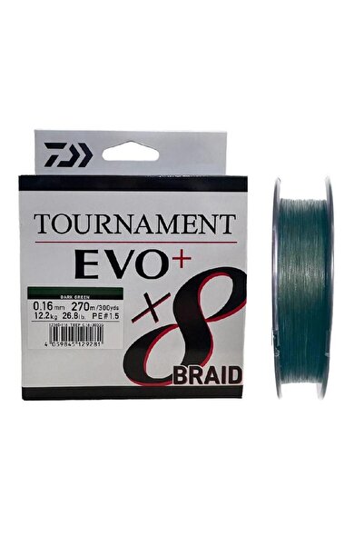 daiwa Tournament EVO+ 270m 0.16mm 8X Dark Green İp Misina