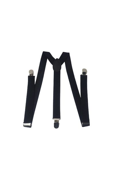 OEM Bretele Negre, unisex, cu inchizatori metalice, 25 mm