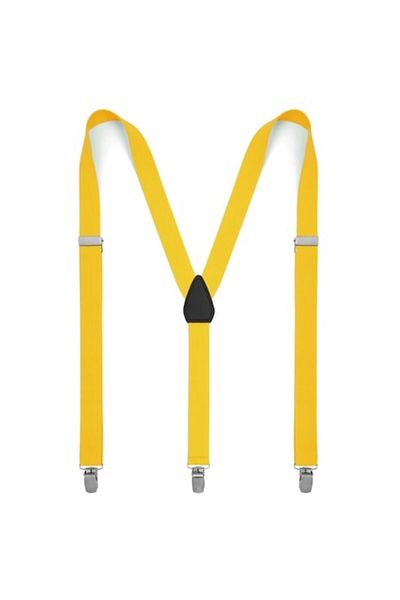 OEM Bretele barbati, inchizatori metalice, 3,5cm, Galben