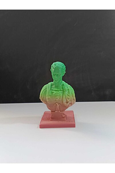 MirayDesign Suport pentru stilou cu design 3D colorat a bustului lui Cezar - ...