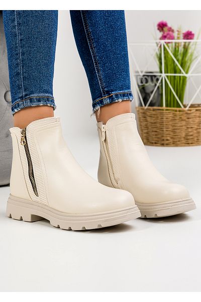 starlike Women's beige fur boots A179
