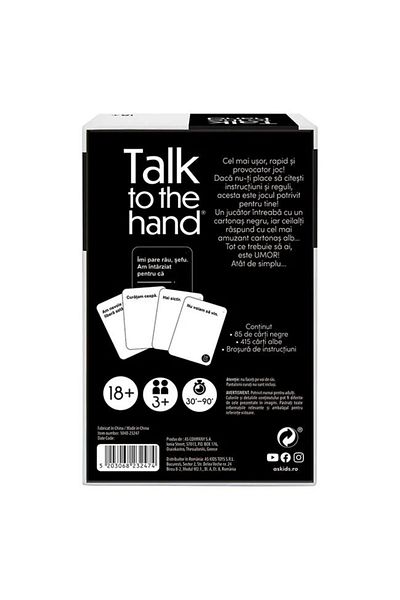 divendi-ro Board game "Talk to the Hand", for adults, age 18+ years, black and white
