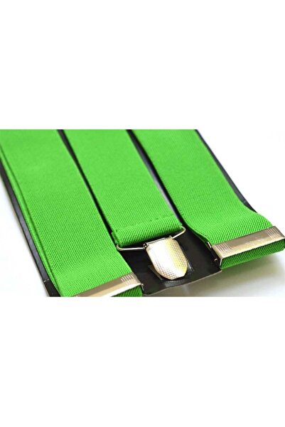OEM Men's Suspenders, Metal Clips, 3.5 cm, Apple Green
