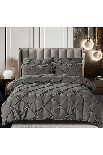 trendyhome Simple Bed Linen, Premium Fine Cotton, UNI, Gray, J10658